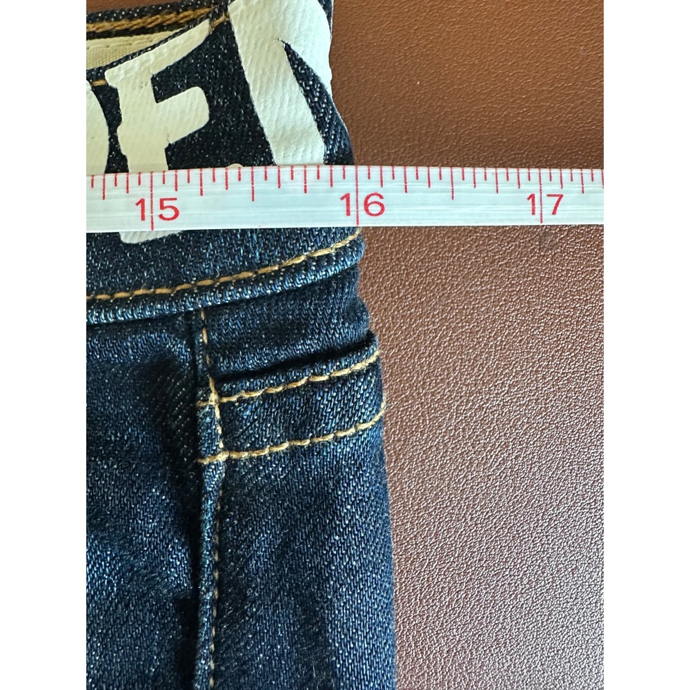 Rag & Bone tomboy Skinny Jeans size 26 dark Wash Graphic Waistband low rise 8" - Picture 7 of 11